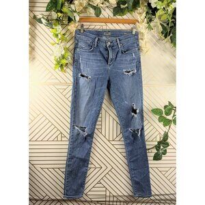 AGOLDE Women's Sophie Jeans Medium Wash Distressed Size 28